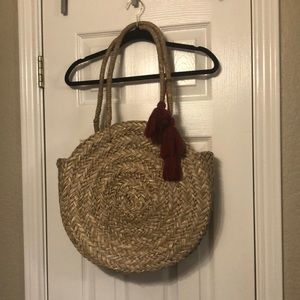 NEW large straw tote bag